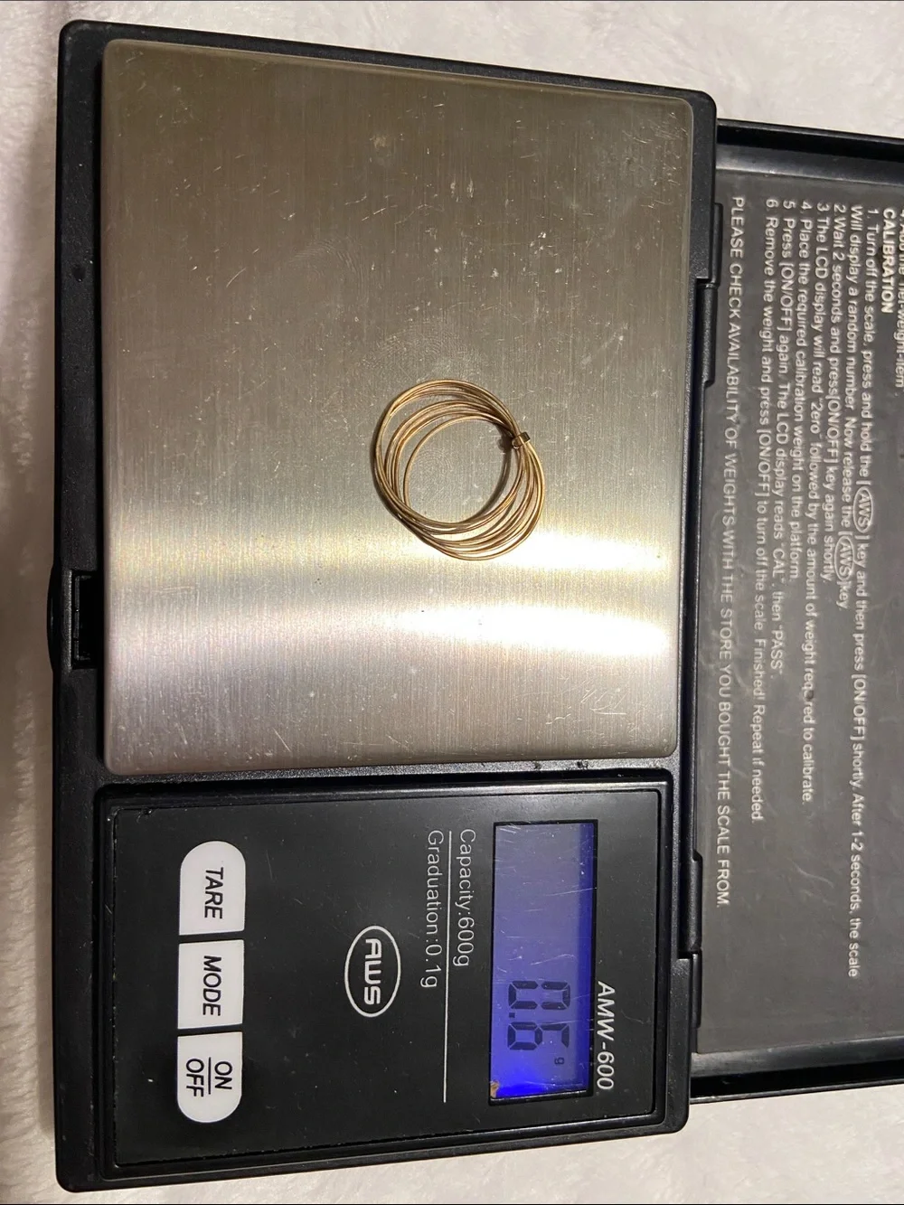 14 K Gold Multi-Band Wire Stack Ring  .66 grams
